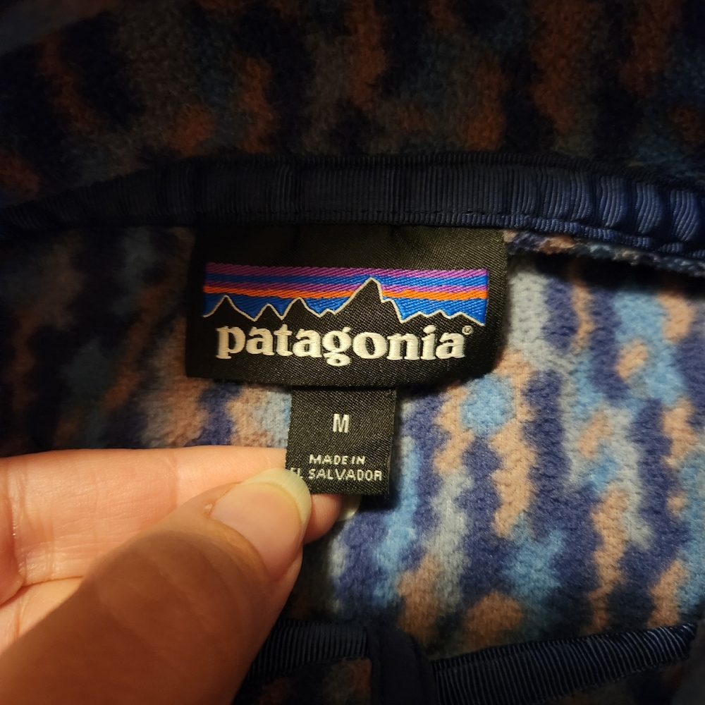 Patagonia Women's Micro D Snap-T Pullover Climbing Trees Ikat Sound Blue Size M - Picture 6 of 12